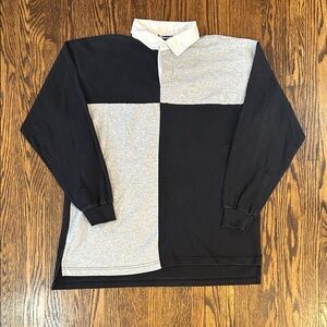 Vintage 90s Checkered Rugby Sweater
